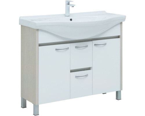 Заказать Тумба под раковину Aquanet Донна 100 274164 Белый дуб Белая в магазине сантехники Santeh-Crystal.ru