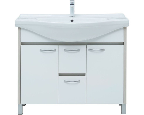 Заказать Тумба под раковину Aquanet Донна 100 274164 Белый дуб Белая в магазине сантехники Santeh-Crystal.ru