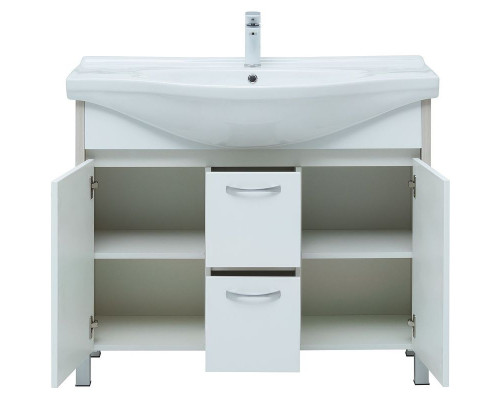 Заказать Тумба под раковину Aquanet Донна 100 274164 Белый дуб Белая в магазине сантехники Santeh-Crystal.ru