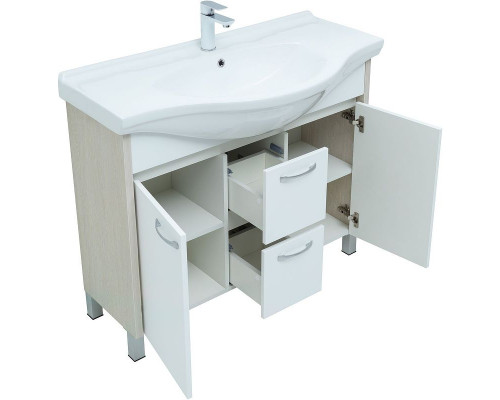 Заказать Тумба под раковину Aquanet Донна 100 274164 Белый дуб Белая в магазине сантехники Santeh-Crystal.ru