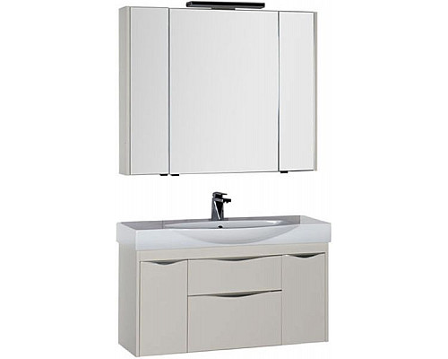 Заказать Тумба под раковину Aquanet Франка 105 183055 подвесная Белая в магазине сантехники Santeh-Crystal.ru