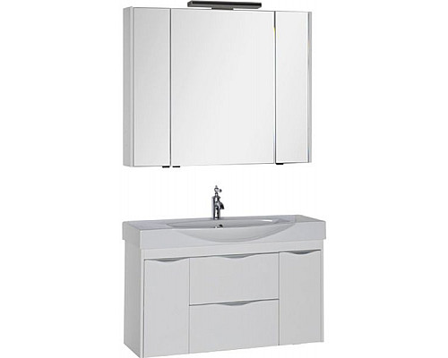 Заказать Тумба под раковину Aquanet Франка 105 183055 подвесная Белая в магазине сантехники Santeh-Crystal.ru