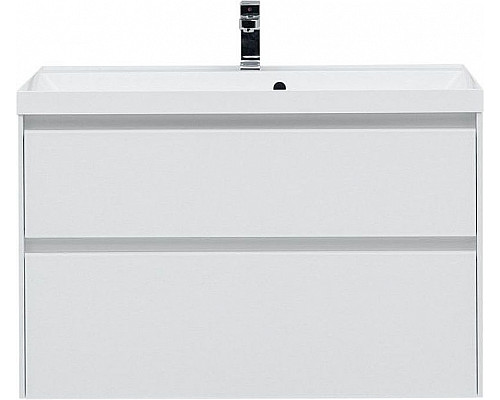 Приобрести Тумба под раковину Aquanet Гласс 100 235664 подвесная Белая в магазине сантехники Santeh-Crystal.ru