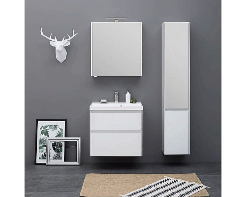 Заказать Тумба под раковину Aquanet Гласс 60 196961 подвесная Белая в магазине сантехники Santeh-Crystal.ru