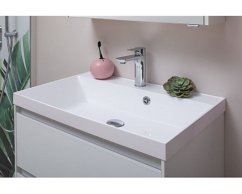 Заказать Тумба под раковину Aquanet Гласс 60 196961 подвесная Белая в магазине сантехники Santeh-Crystal.ru