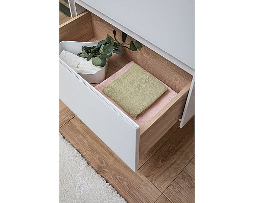 Заказать Тумба под раковину Aquanet Гласс 60 196961 подвесная Белая в магазине сантехники Santeh-Crystal.ru