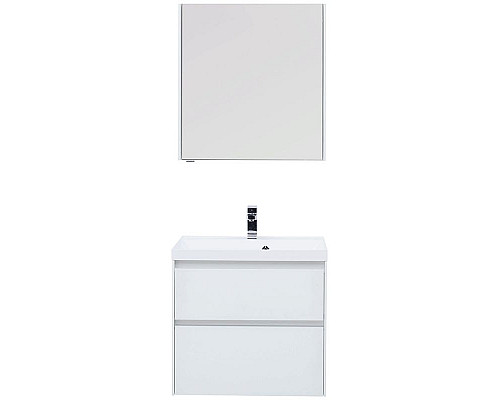 Заказать Тумба под раковину Aquanet Гласс 70 206700 подвесной Белая в магазине сантехники Santeh-Crystal.ru