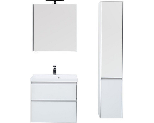 Заказать Тумба под раковину Aquanet Гласс 70 206700 подвесной Белая в магазине сантехники Santeh-Crystal.ru