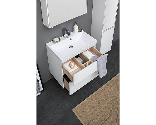 Заказать Тумба под раковину Aquanet Гласс 70 206700 подвесной Белая в магазине сантехники Santeh-Crystal.ru