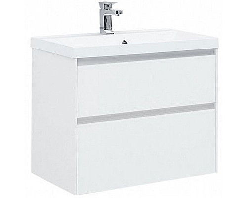 Купить Тумба под раковину Aquanet Гласс 80 238361 подвесной Белая в магазине сантехники Santeh-Crystal.ru