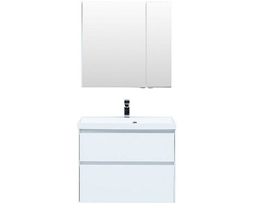 Купить Тумба под раковину Aquanet Гласс 80 238361 подвесной Белая в магазине сантехники Santeh-Crystal.ru