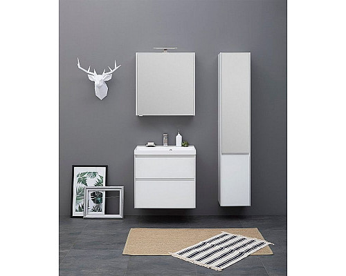 Купить Тумба под раковину Aquanet Гласс 80 238361 подвесной Белая в магазине сантехники Santeh-Crystal.ru