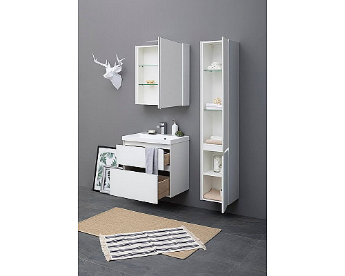 Купить Тумба под раковину Aquanet Гласс 80 238361 подвесной Белая в магазине сантехники Santeh-Crystal.ru