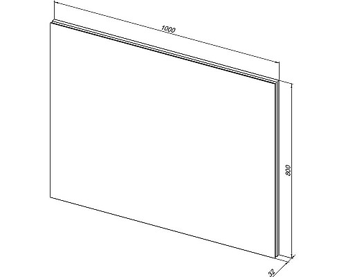 Приобрести Зеркало Aquanet Гласс 100 274134 с подсветкой Белый глянец с сенсорным выключателем в магазине сантехники Santeh-Crystal.ru
