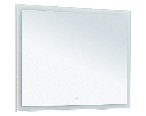 Приобрести Зеркало Aquanet Гласс 120 274009 с подсветкой Белый глянец с сенсорным выключателем в магазине сантехники Santeh-Crystal.ru