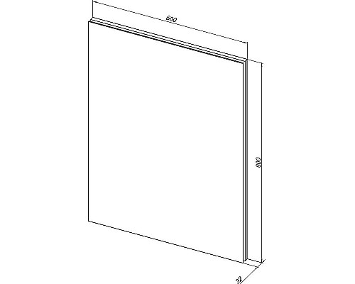 Купить Зеркало Aquanet Гласс 60 274025 с подсветкой Белый глянец с сенсорным выключателем в магазине сантехники Santeh-Crystal.ru