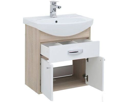 Приобрести Тумба под раковину Aquanet Грейс 60 198373 подвесная с ящиком Дуб сонома в магазине сантехники Santeh-Crystal.ru
