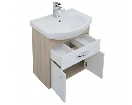 Приобрести Тумба под раковину Aquanet Грейс 60 198373 подвесная с ящиком Дуб сонома в магазине сантехники Santeh-Crystal.ru