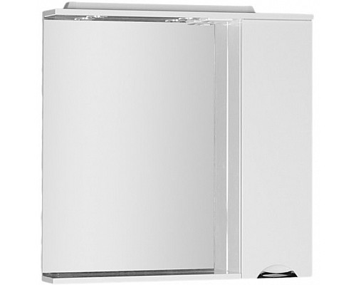 Заказать Зеркало со шкафом Aquanet Гретта 90 R 173993 с подсветкой Венге Белое в магазине сантехники Santeh-Crystal.ru