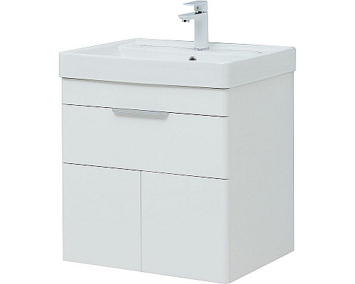 Приобрести Тумба под раковину Aquanet Ирис new 60 310148 подвесная Белая глянцевая в магазине сантехники Santeh-Crystal.ru