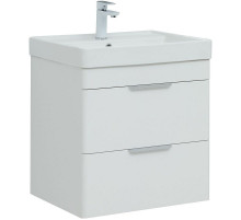 Тумба под раковину Aquanet Ирис new 60 310144 подвесная Белая глянцевая