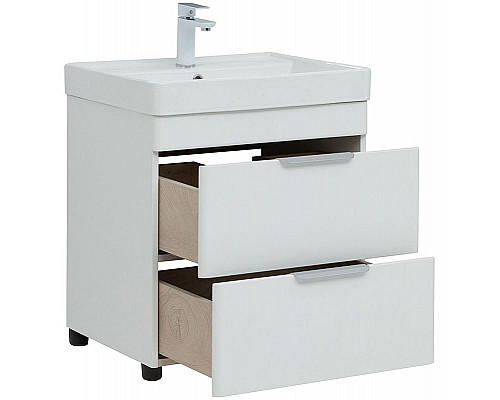 Приобрести Тумба под раковину Aquanet Ирис new 60 310152 Белая глянцевая в магазине сантехники Santeh-Crystal.ru