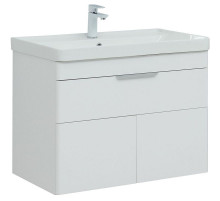 Тумба под раковину Aquanet Ирис new 80 310150 подвесная Белая глянцевая