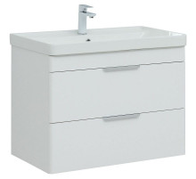 Тумба под раковину Aquanet Ирис new 80 310146 подвесная Белая глянцевая