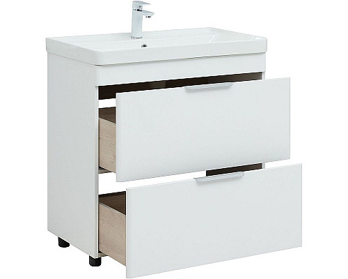 Заказать Тумба под раковину Aquanet Ирис new 80 310154 Белая глянцевая в магазине сантехники Santeh-Crystal.ru