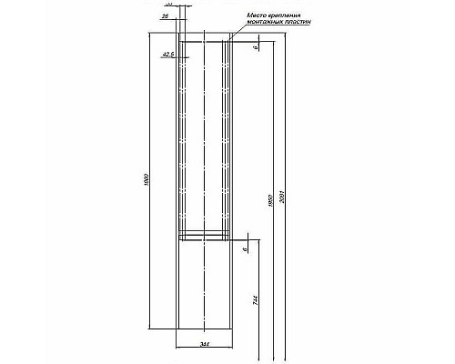 Приобрести Шкаф пенал Aquanet Клио 35 274750 подвесной Белый глянец Дуб Веллингтон в магазине сантехники Santeh-Crystal.ru
