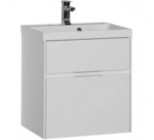 Тумба под раковину Aquanet Латина 60 179934 подвесная 2 ящика Белая
