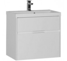 Тумба под раковину Aquanet Латина 70 180032 подвесная 2 ящика Белая