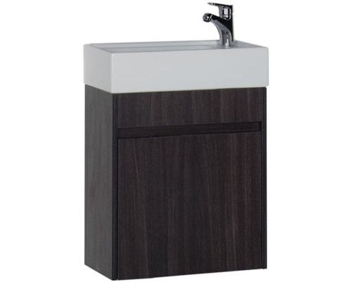 Заказать Тумба с раковиной Aquanet Лидс 50 213042 подвесная Эвкалипт мистери в магазине сантехники Santeh-Crystal.ru
