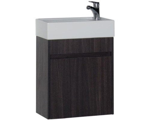 Купить Тумба под раковину Aquanet Лидс 50 182744 подвесная Эвкалипт мистери в магазине сантехники Santeh-Crystal.ru