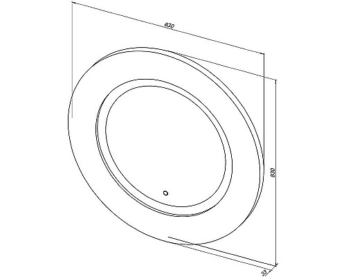 Заказать Зеркало Aquanet Милан 80 241821 с подсветкой Белый глянец в магазине сантехники Santeh-Crystal.ru