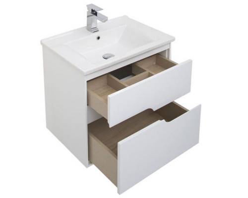 Приобрести Тумба под раковину Aquanet Модена 65 198485 подвесная Белый глянец в магазине сантехники Santeh-Crystal.ru