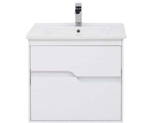 Приобрести Тумба под раковину Aquanet Модена 65 198485 подвесная Белый глянец в магазине сантехники Santeh-Crystal.ru