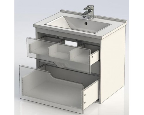 Приобрести Тумба под раковину Aquanet Модена 65 198485 подвесная Белый глянец в магазине сантехники Santeh-Crystal.ru