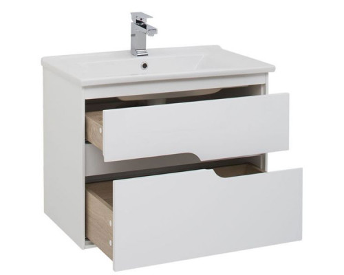 Приобрести Тумба под раковину Aquanet Модена 75 198486 подвесная Белый глянец в магазине сантехники Santeh-Crystal.ru