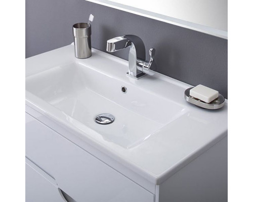 Приобрести Тумба под раковину Aquanet Модена 75 198486 подвесная Белый глянец в магазине сантехники Santeh-Crystal.ru