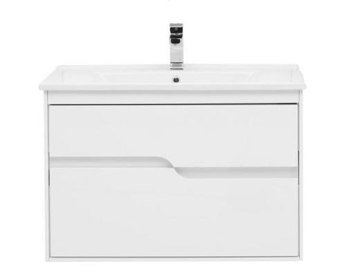 Заказать Тумба под раковину Aquanet Модена 85 196965 подвесная Белый глянец в магазине сантехники Santeh-Crystal.ru