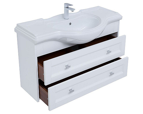 Купить Тумба под раковину Aquanet Монте 105 303999 подвесная Белая матовая в магазине сантехники Santeh-Crystal.ru