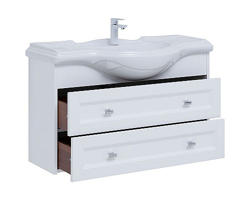 Купить Тумба под раковину Aquanet Монте 105 303999 подвесная Белая матовая в магазине сантехники Santeh-Crystal.ru