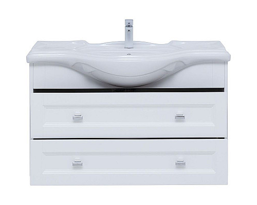 Купить Тумба под раковину Aquanet Монте 105 303999 подвесная Белая матовая в магазине сантехники Santeh-Crystal.ru