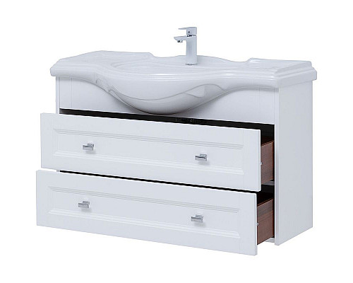 Купить Тумба под раковину Aquanet Монте 105 303999 подвесная Белая матовая в магазине сантехники Santeh-Crystal.ru