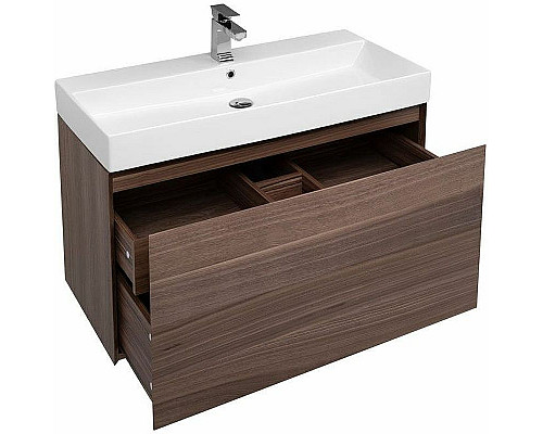 Santeh-Crystal.ru: Тумба с раковиной Aquanet Нью-Йорк 100 213937 подвесная Орех Заказать Тумба с раковиной Aquanet Нью-Йорк 100 213937 подвесная Орех в магазине сантехники Santeh-Crystal.ru