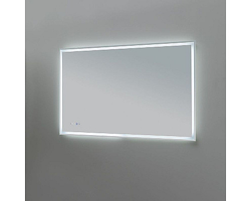 Приобрести Зеркало Aquanet Оптима 120 288968 с подсветкой Белое матовое с сенсорным выключателем в магазине сантехники Santeh-Crystal.ru