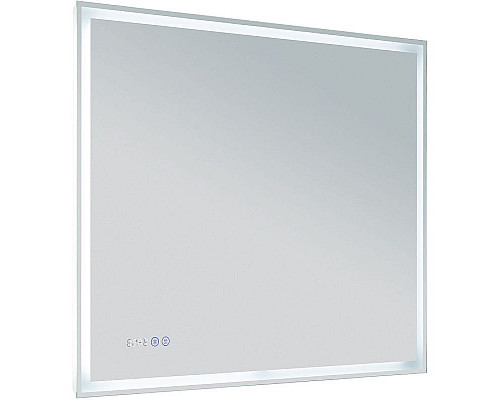 Заказать Зеркало Aquanet Оптима 90 288966 с подсветкой Белое матовое с сенсорным выключателем в магазине сантехники Santeh-Crystal.ru