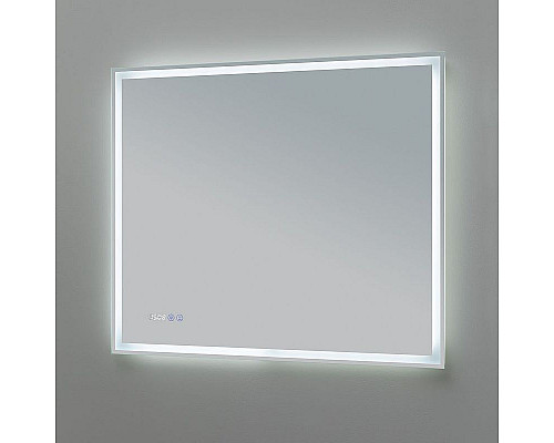 Заказать Зеркало Aquanet Оптима 90 288966 с подсветкой Белое матовое с сенсорным выключателем в магазине сантехники Santeh-Crystal.ru