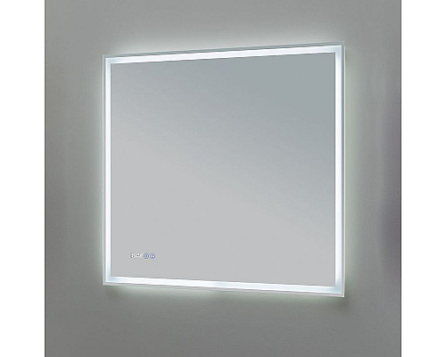 Приобрести Зеркало Aquanet Оптима 80 288965 с подсветкой Белое матовое с сенсорным выключателем в магазине сантехники Santeh-Crystal.ru
